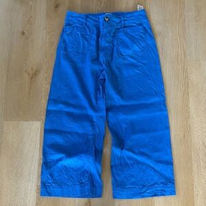 Maeve Colette Cropped Linen Pants - size 31